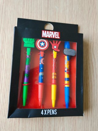 Penne biro Marvel - confezione 4 pezzi