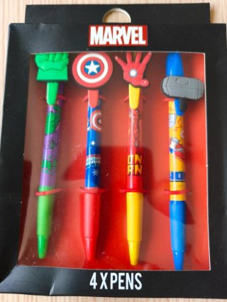 Penne biro Marvel - confezione 4 pezzi