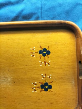 Tabuleiro vintage pintado à mão