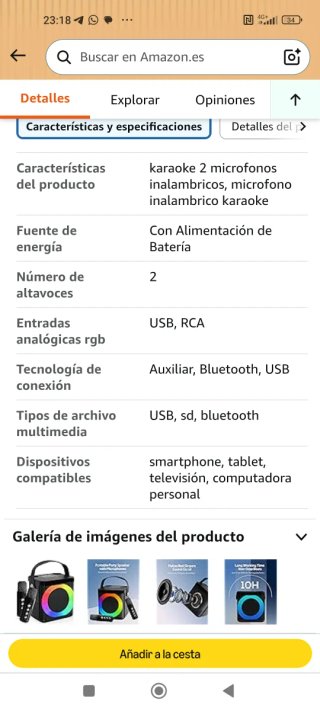 Altavoz Karaoke 2 Microfonos Inalambricos