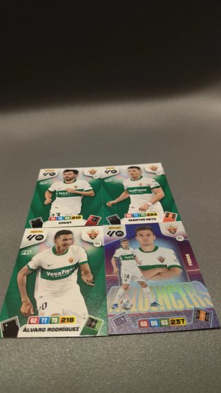 4 Cromos Elche. Adrenalyn XL. 2025-26