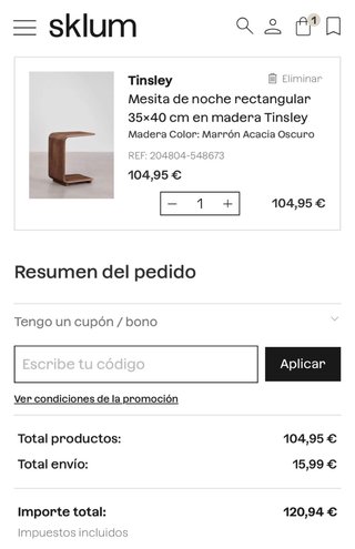 Mesita de noche Sklum NUEVA