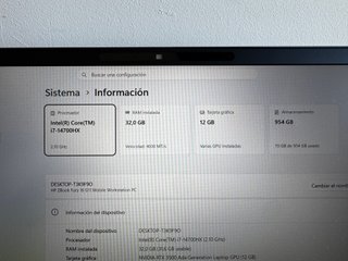 HP ZBook Fury 16 G11, RTX 3500 Ada 32GB, Garantía