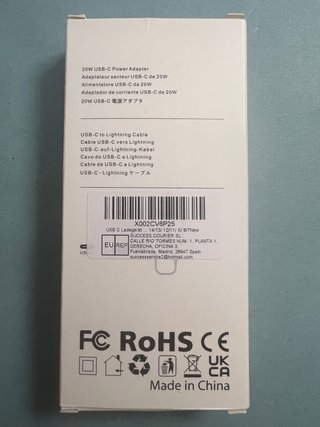 Caricabatterie USB-C 20W + Cavo Lightning