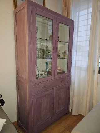Vitrina Roble Restaurada Gran Capacidad