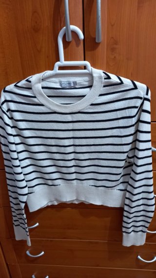Jersey de rayas blanco y negro