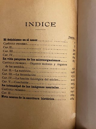 El fetichismo en el amor, libro de 1904