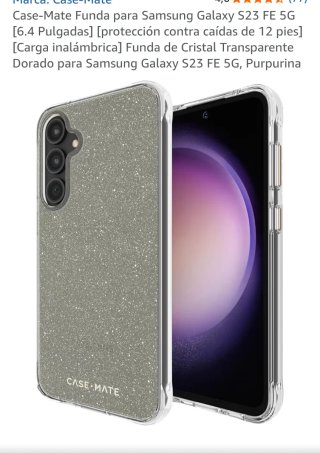 Funda Case-Mate Samsung S23 FE 5G Purpurina Caja 5
