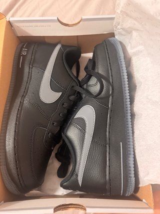 Nike Air Force 1 GS Negro/Gris