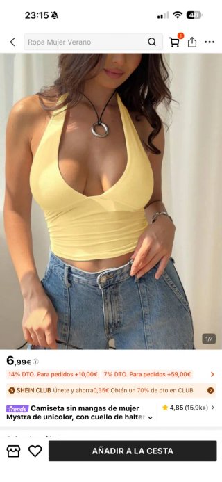 Camiseta sin mangas SHEIN cuello halter