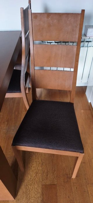 Mesa comedor extensible con 4 sillas