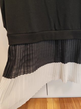 Vestido Zara Negro y Blanco Talla L