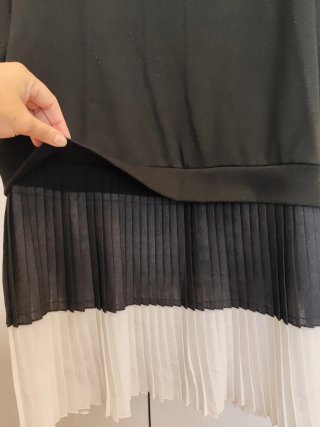 Vestido Zara Negro y Blanco Talla L