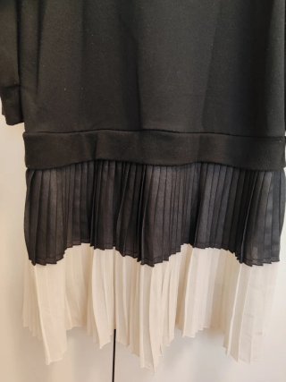 Vestido Zara Negro y Blanco Talla L