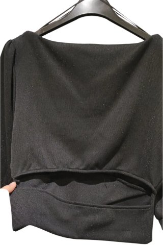 Tiffosi Top Curto Manga Bufante Preto M