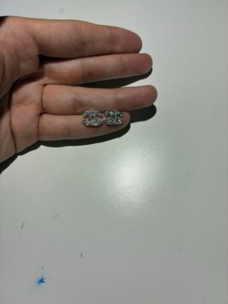 Pendientes Chanel Plata con Cristales
