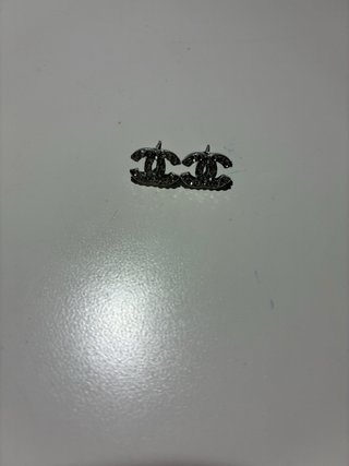 Pendientes Chanel Plata con Cristales