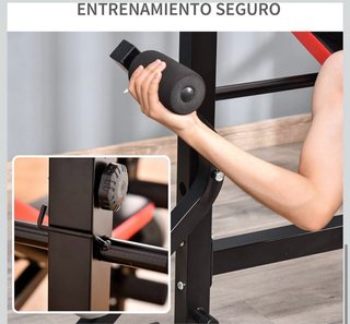 Banco de pesas multifuncional.