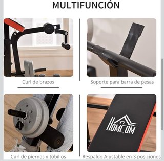 Banco de pesas multifuncional.