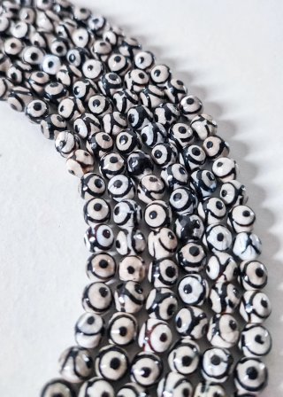 1 Filo Pietre Dure Agata Tibetana 6 Mm×63 Pietre
