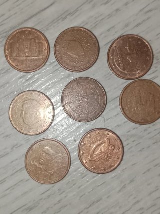 8 Monedas 1 Céntimo Euro Varios Países