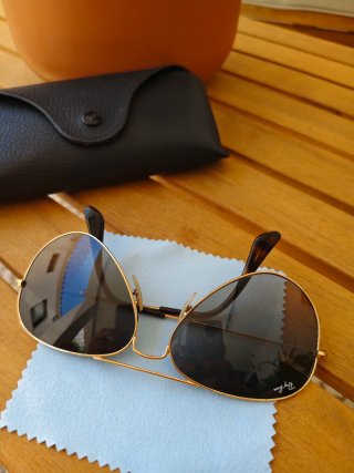 Gafas de Sol Ray-Ban Aviator Doradas Marrones