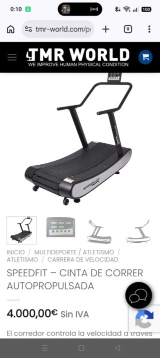 Cinta de correr curva SPEEDFIT profesional