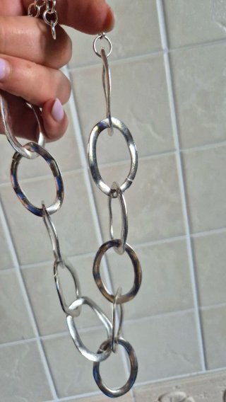 Collana a maglie ovali argento