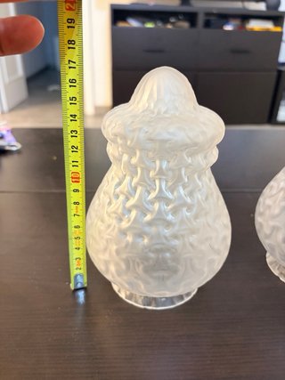 Pareja tulipas vintage cristal prensado