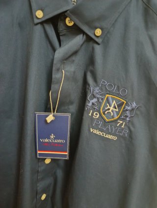 Camisa Vale Cuatro Hombre Azul Talla L