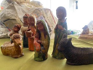 Pesebre barro esmaltado años 50/60