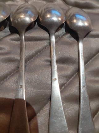 Lote 7 Cucharas de Plata Maciza - joyeria Oriol