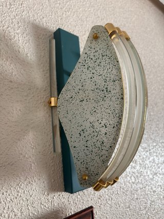 Lámpara Vintage Piedra y Metal Dorado