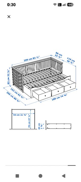 Cama Diván IKEA Hemnes Blanca