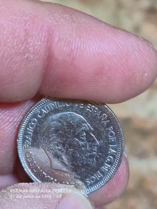 Moneda 5 Pesetas 1957 Franco estrella 75