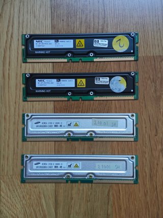 Memoria RAM 512MB RIMM RDRAM Rambus (4x128MB)