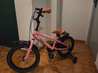Bicicleta infantil rosa 16