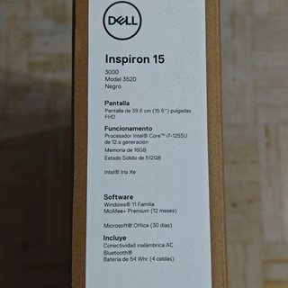 Dell Inspiron 15 i7-1255U 16GB Nuevo