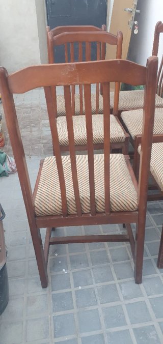 6 sillas de madera