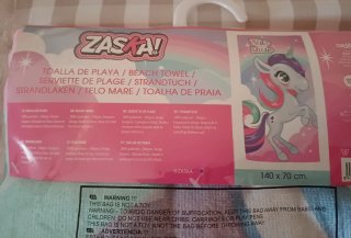 Toalla Infantil dibujo Unicornio ,nueva.