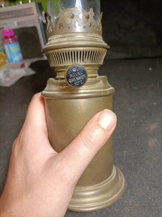 Lámpara queroseno o alcohol latón Lampe Pigeon