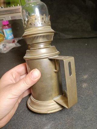 Lámpara queroseno o alcohol latón Lampe Pigeon