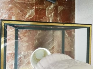 Mesa Centro madera, Cristal y Metal Valenti
