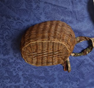 Bolso bandolera de mimbre/Capazo tipo saco boho