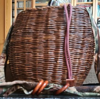Bolso bandolera de mimbre/Capazo tipo saco boho