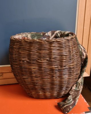 Bolso bandolera de mimbre/Capazo tipo saco boho