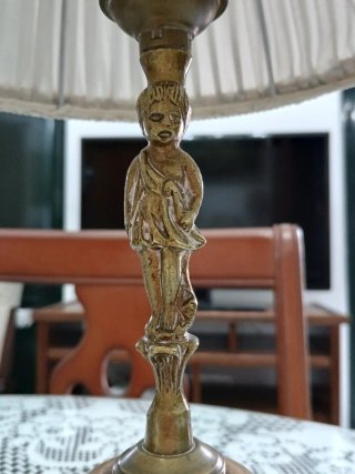 Coppia di Lampade Vintage Bronzo e Alabastro
