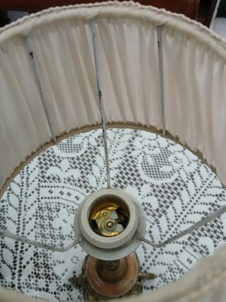 Coppia di Lampade Vintage Bronzo e Alabastro