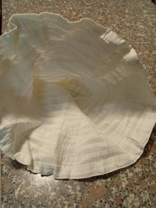 Cappello bianco con pieghe