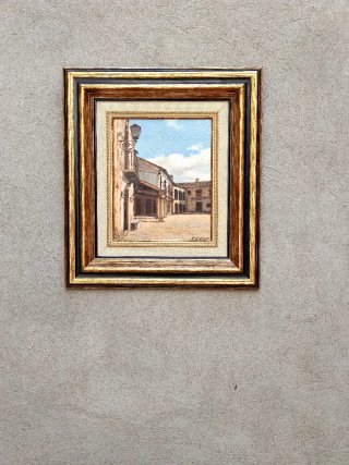 Óleo sobre tabla R. Rodrigo original firmado